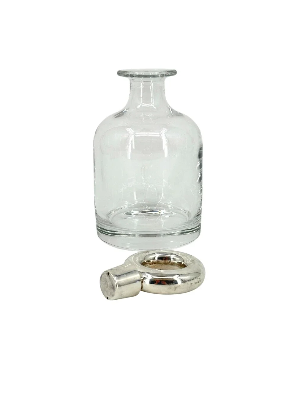 Italian Crystal Decanter with Sterling Silver Stopper, by Pampaloni